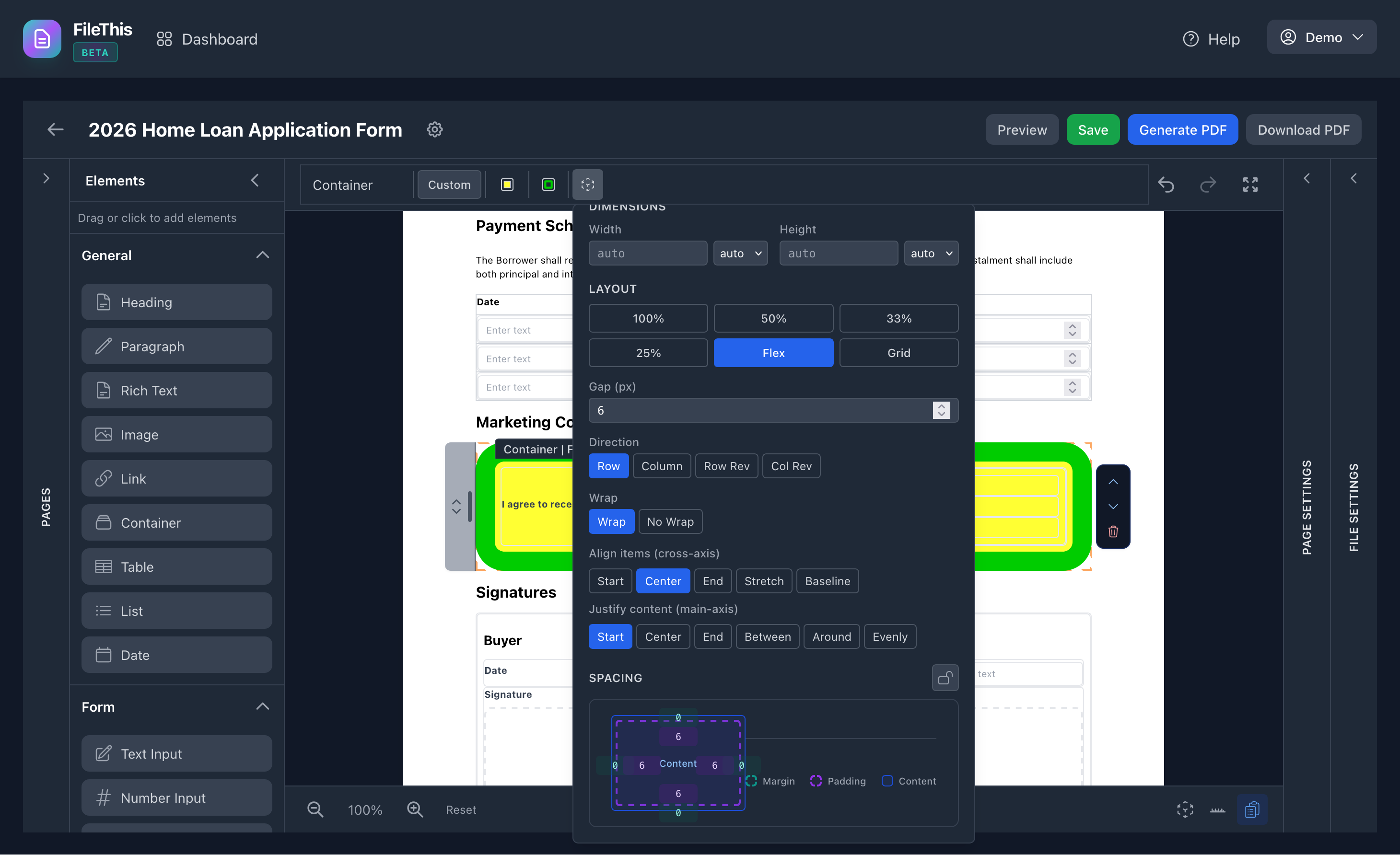 FileThis.io Spacing Tools - Visual guides for precise alignment and spacing
