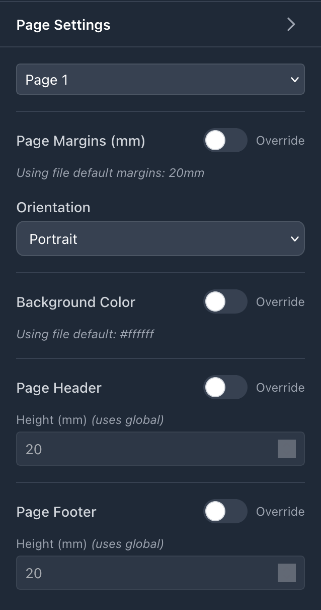 FileThis.io Page Settings - Configure page size, margins, and orientation