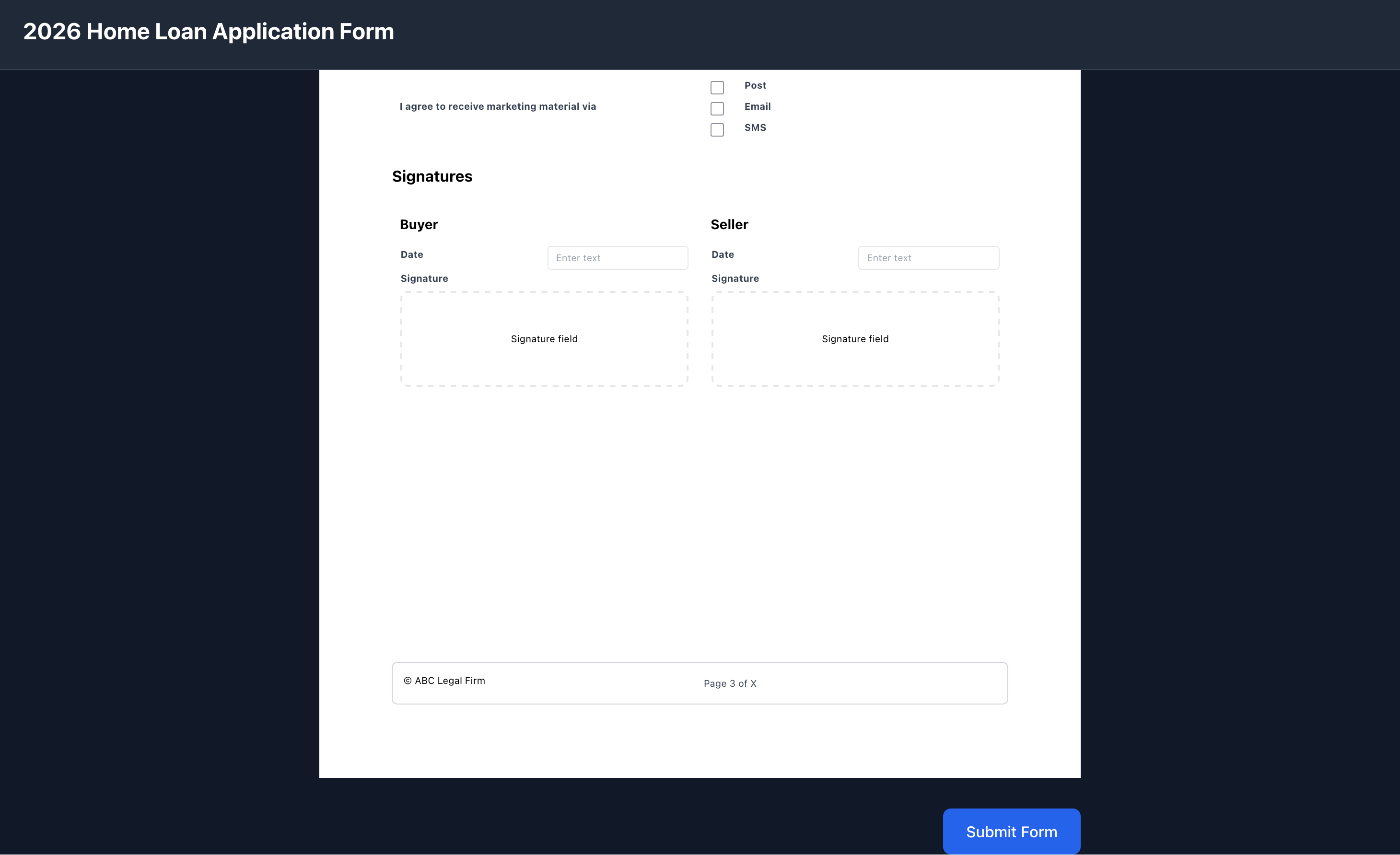 Public form - respondents fill and submit; thank-you page and optional download follow